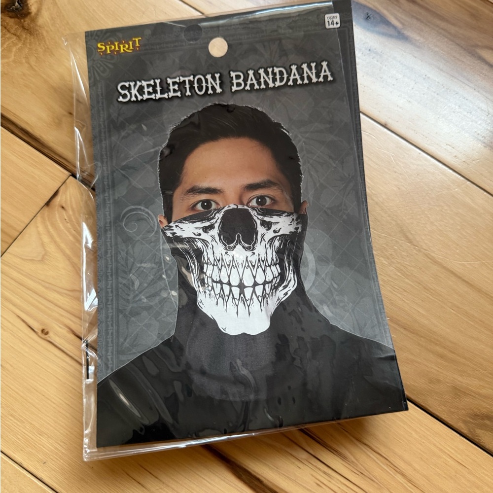 Spirit Skeleton Bandana - Black and White